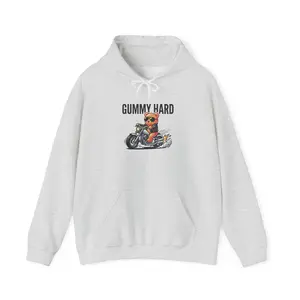 Gummy Hard Bear on Motorcycle Hoodie | Graphic Pullover