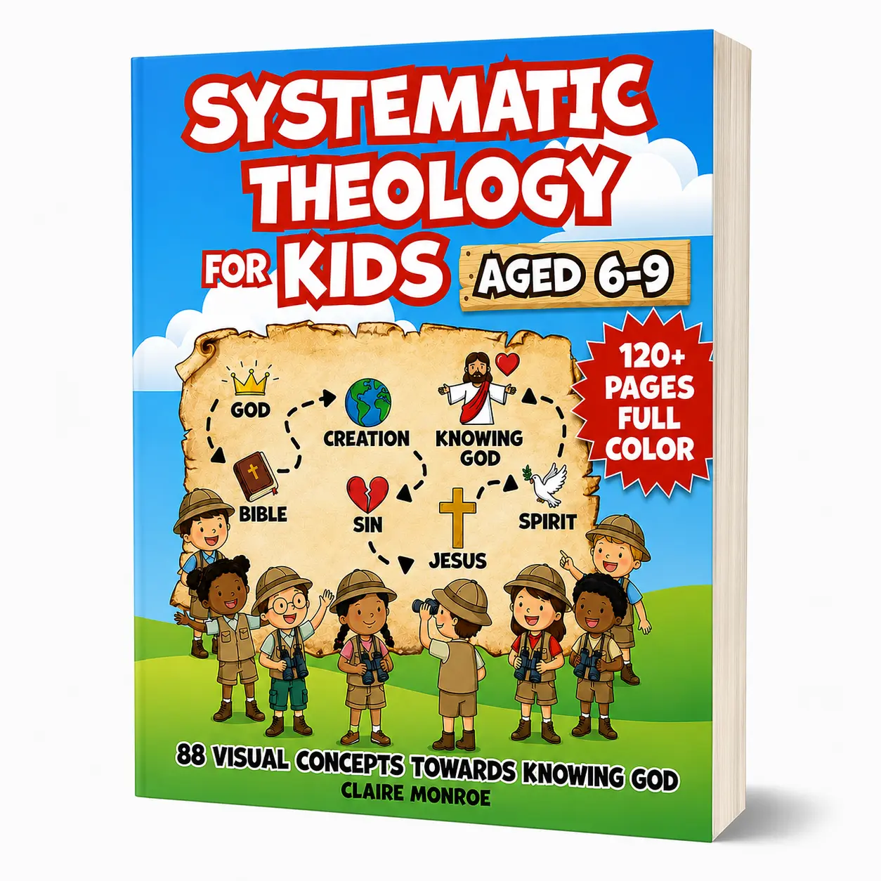 Claire Monroe - Systematic Theology for Kids Aged 6-9 (FULL COLOUR) | 88 Visual Concepts towards Knowing God with NLT Bible Verses & Reflection Questions