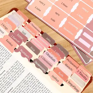 90 Pieces Large Print Bible Stickers, Small Colorful Bible Tabs for Women Bookmarks Index Tabs Study Supplies Guide Kit, Baptism Christian Gifts for Men Boys Beginner Easy to Read