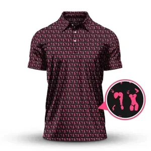 Body Art Pattern Golf Polo Shirt for Men | Artistic Graphic Performance Golf Shirt