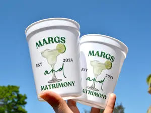 Margs and Matrimony 2025 Cups, Bachelorette Cup, Margaritas and Matrimony Decor