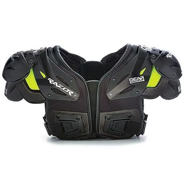Razor Football Shoulder Pads for Skill Athletes, Football Accessories, Size 2XL, Adjustable Flexible Protective Channel Pads for Games, Advanced Impact Dispersion, Compressed Hex Foam, Dynamic R.o.m. Arch Hinge, Impact Zones, 4.73Lbs, Moisture-Wicking
