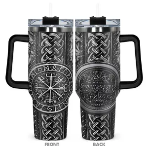 1pc, 40oz, Viking Valor Funny Print 40oz, Funny Dad Tumbler, Insulated and Durable, Gift for Any Occasion: Birthdays, Holidays, or Special Moments for Family, Friends, or Coworkers