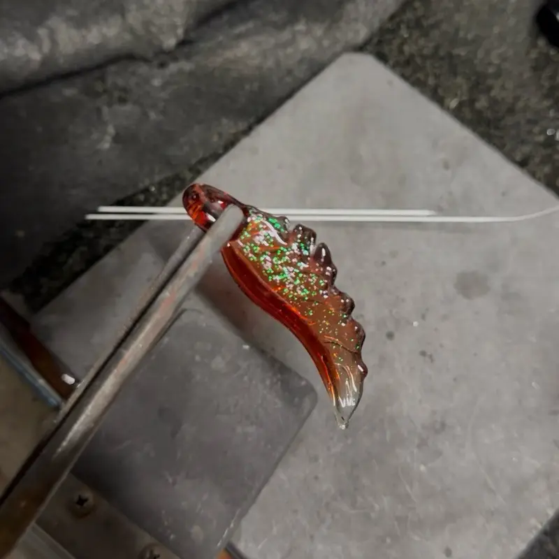 Handmade Borosilicate Glass Angel Wing Pendants