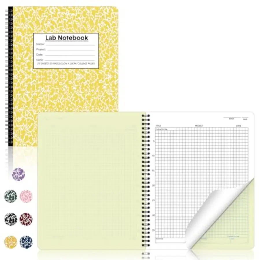 Carbonless Lab Notebook 8.5" x 11" | Engineering, Chemistry & Science Grid Copy Notebook | Laboratory Computation Journal.