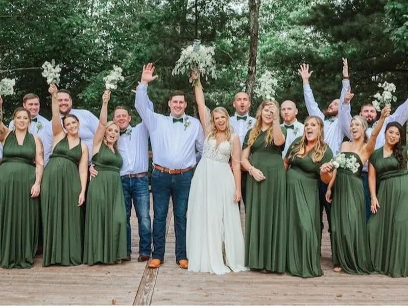 rust and sage bridesmaid dresses Rust and Sage Wedding Colour Palette