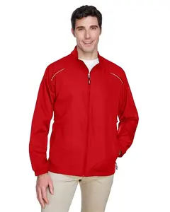 CORE365 Men's Tall Techno Lite Motivate Unlined Lightweight Jacket - 88183T. Unlined Full-Zip Windbreaker with Reflective Details, Athletic Outdoor Jacket for Running, Travel & Daily Wear