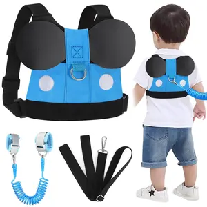 Toddler Leash Harness, Safty Harness Baby Leash Child Anti Lost Wrist Link, Cute Kids Harness with Walking Assistant Strap Belt Tether for 1-5 Years Boys/Girls to Zoo or Mall
