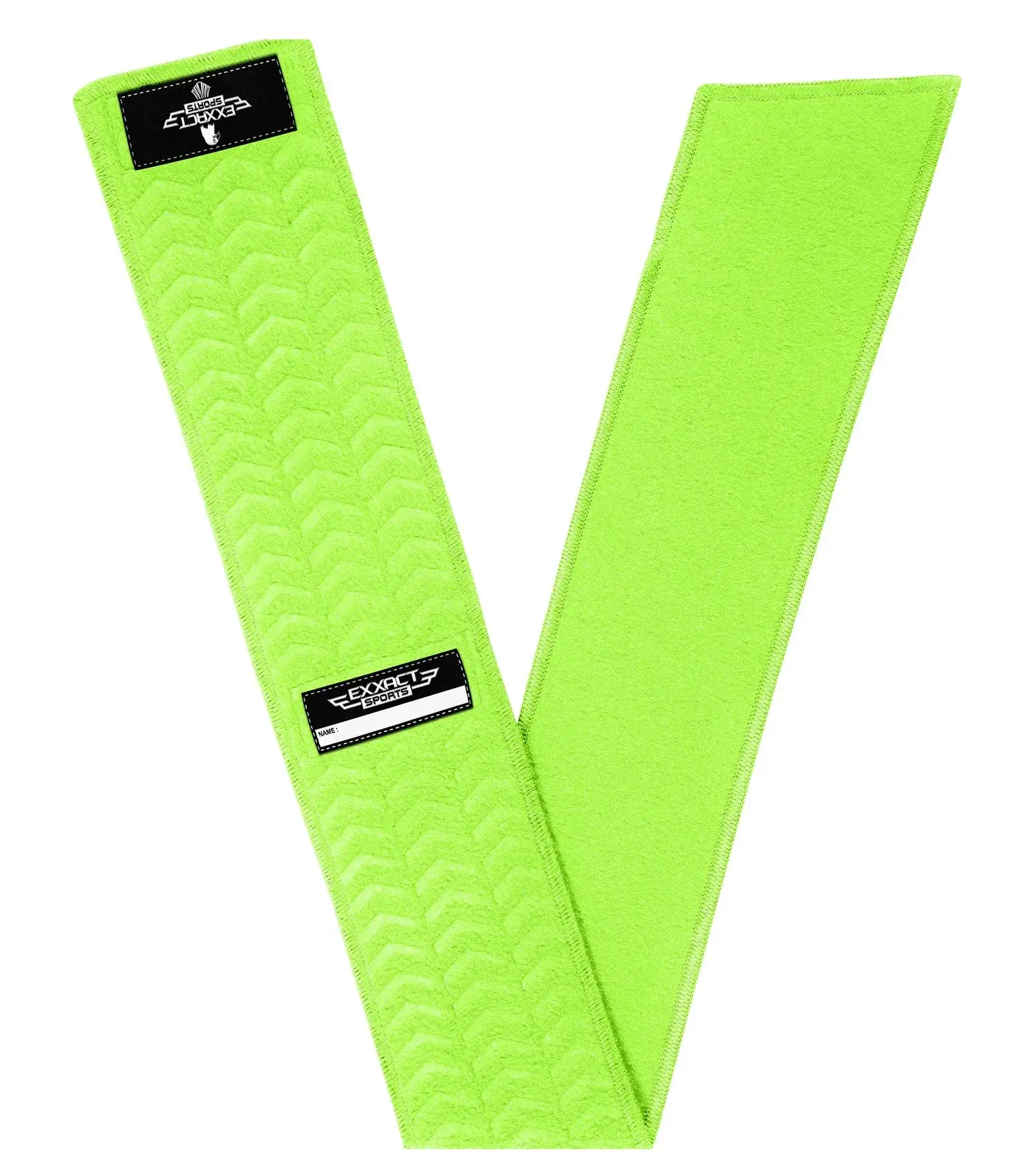 Streamer Towel Football with Hook & Loop Fastener, Ultra Light Quarterback QB Black Football Towel to Clean Hands, Visor, Gloves - Highly Absorbent, Quick-Dry (Neon Green)