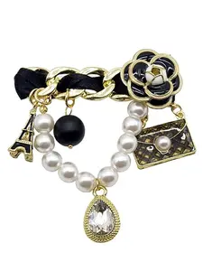 Vintage Fashion Eiffel Tower Pearl Brooch pins Brooches for Women Wedding/Banquet Jewelry Flower Brooch Pin Fashion Accessory