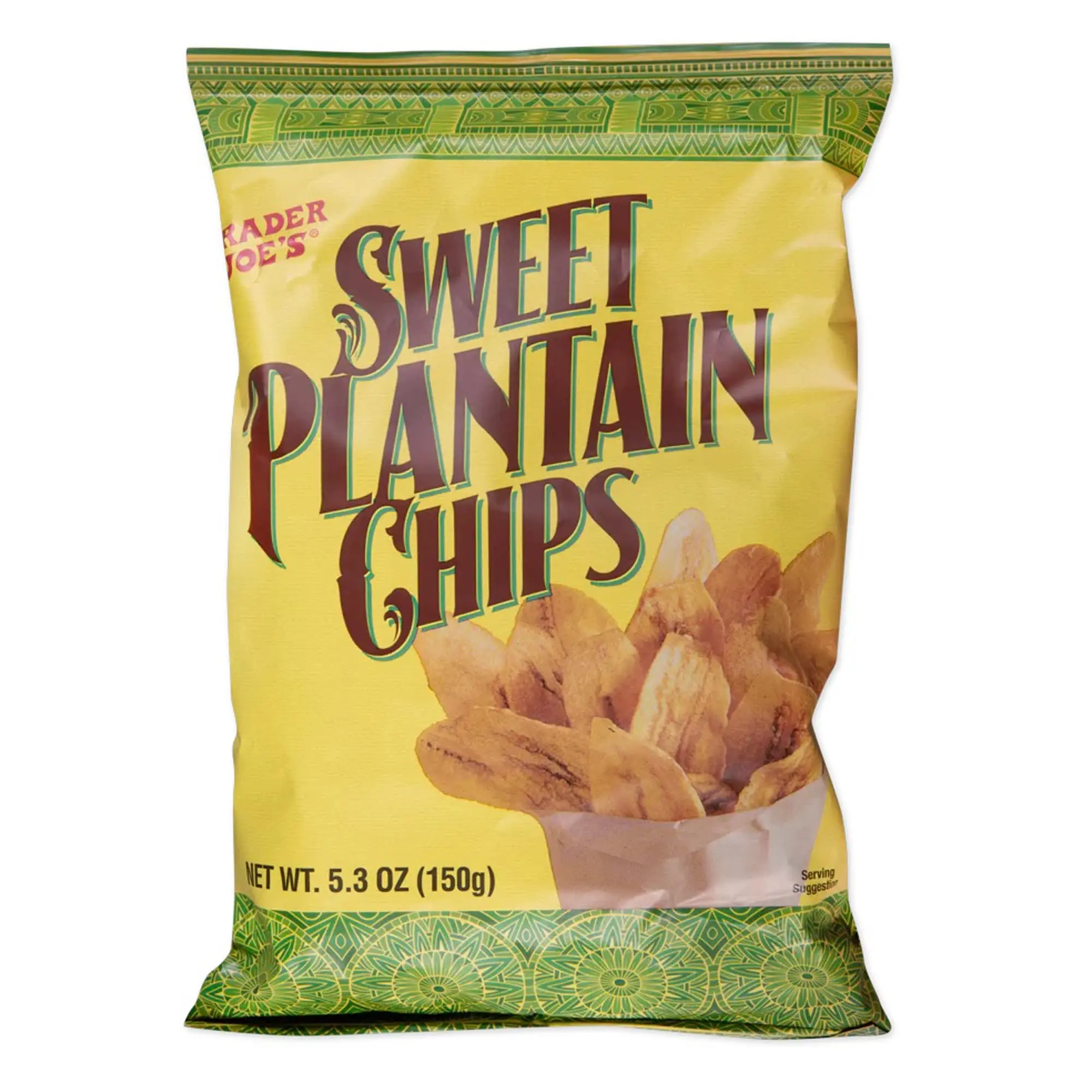 Trader Joe's Sweet Plantain Chips - Gluten-Free Plant-Based Snack, 5.3 oz