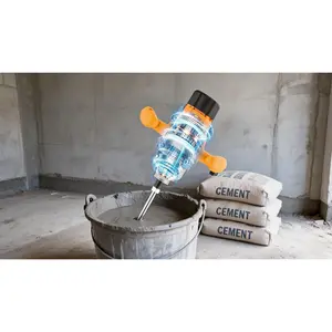 Heavy-Duty Electric Concrete Mixer  1200W Handheld Power Cement Mixer, 6-Variable Speed Electric Concrete Mixer, Heavy Duty Portable Mortar Mixer, Pro Drill Mixer for Mud, Thinset, Grout, Paint & Plaster