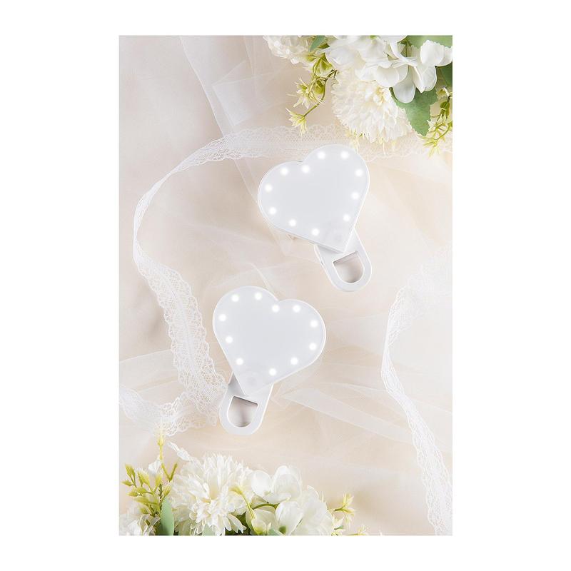 GLAMCOR Riki Sweetheart Selfie Light And Touch Up Mirror in White