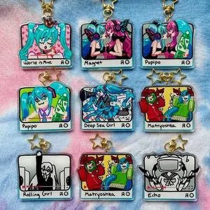 Miku Song Keychain Acrylic Charms, Cute, Durable, And Perfect For Bags, Keys, Or Gifts. Great For Daily Use Or As Thoughtful Little Gifts For Your Friends And Yourself.
