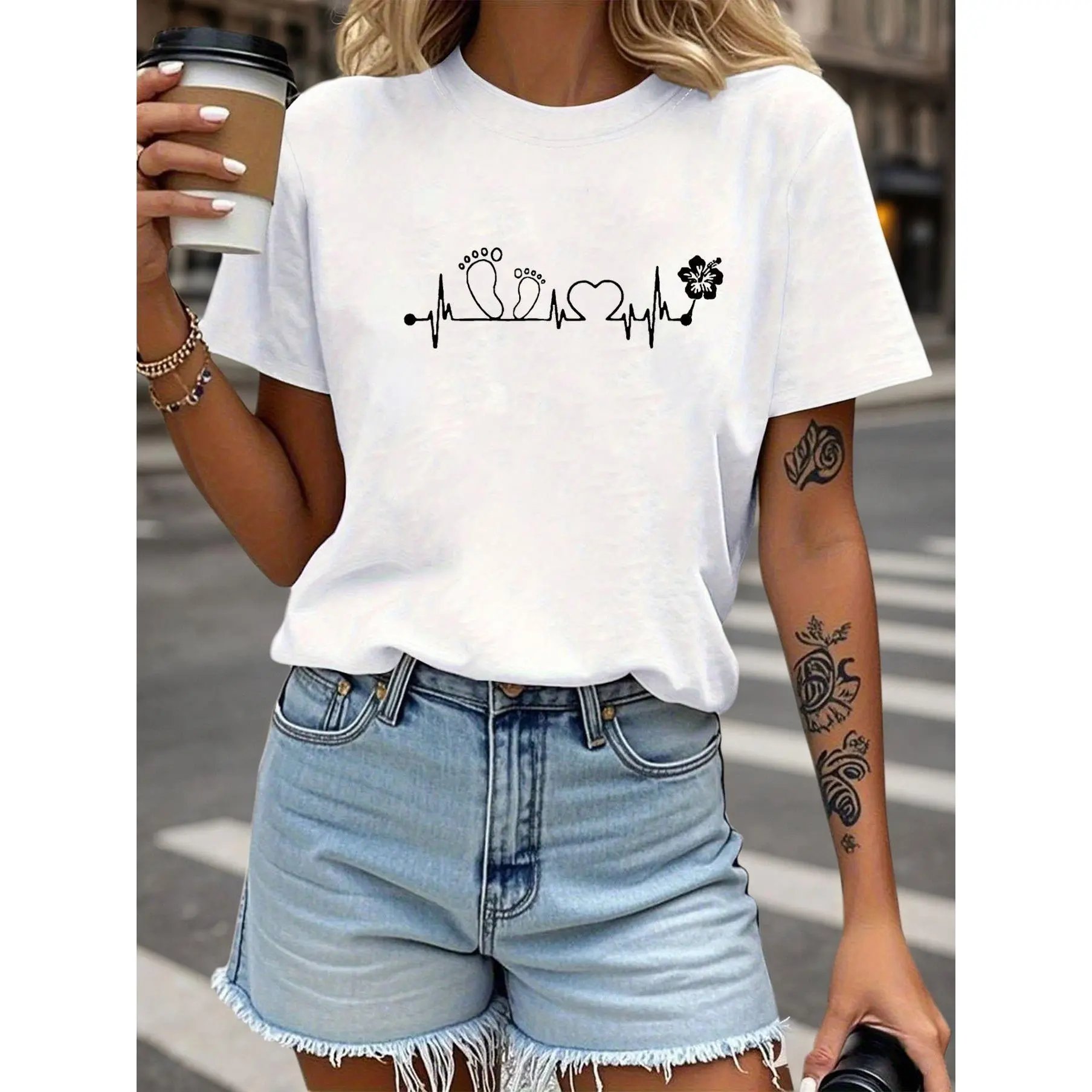 Plus Size, Women's Plus Size Maternity T-Shirt - F unisex soft cotton short sleeve t shirt, vintage graphic casual tee for men women teens, perfect birthday holiday gift for camping travel gym daily street casual wear