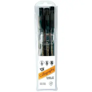 Yasutomo  Calligraphy Chisel Tip Markers 3/Pkg