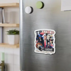 Die-Cut Magnet, Donald Trump Make America Great Again, Patriotic Fridge Magnet, Political Magnet, USA President Gift, Political Decor, Trump