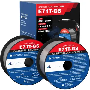 Flux Core Welding Wire,  E71T-GS .030" 2-Pound X 2 Spool Gasless Mild Carbon Steel Mig Welding Wire, Pack of 2