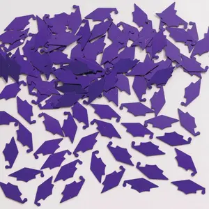 Purple Mortarboards Graduation Confetti 1ct