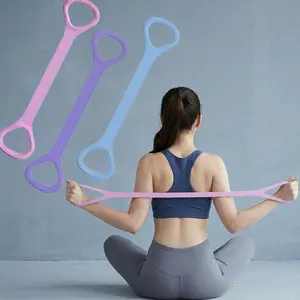 Figure-8 style elastic resistance band with handles, 25 lb training band suitable for men and women, designed for general body conditioning and everyday use at home, office, or while traveling