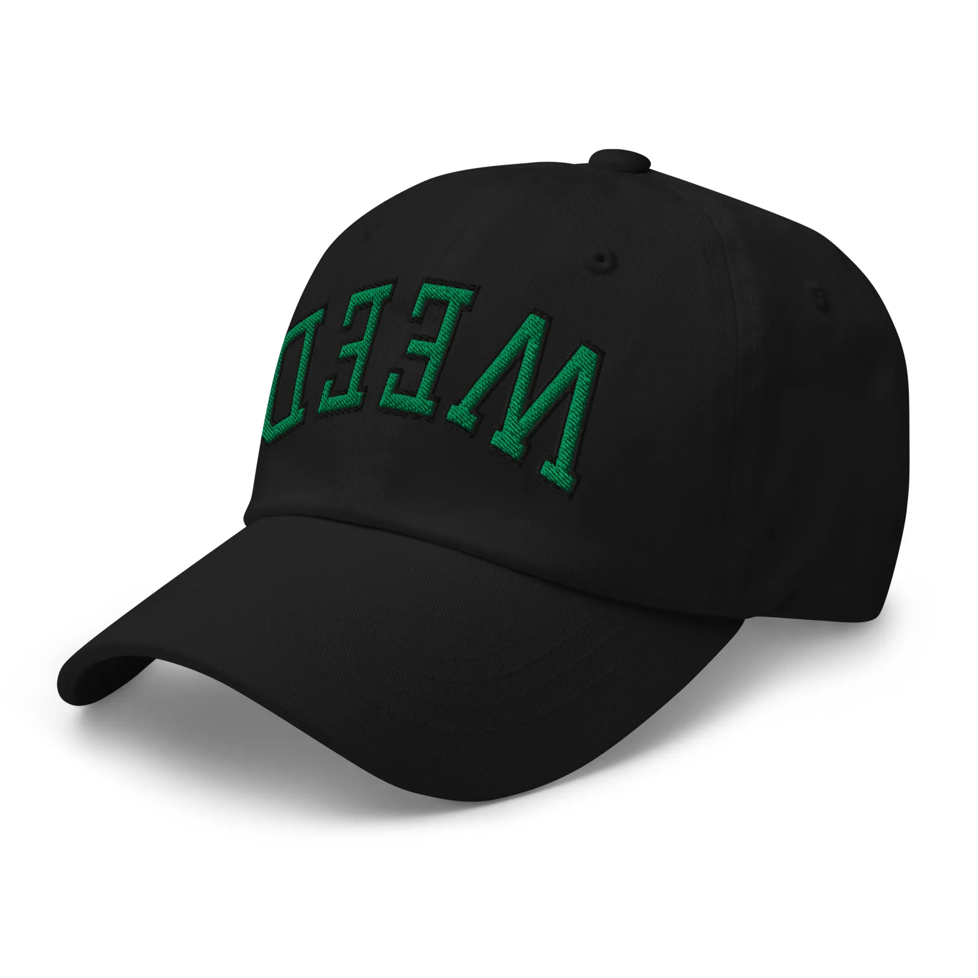 RIVEMUG NX Weed Upside Down Embroidered Curved Bill Cap Relaxed Fit Low Crown Adjustable Hat