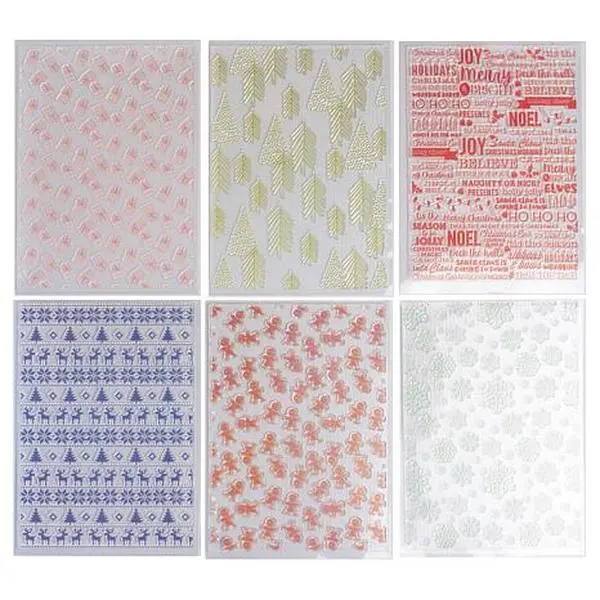 Crafts & Sewing Kingston Crafts 5" x 7" Holiday Background Stamps - Set of 6 Crafts & Sewing Kingston Crafts 5" x 7" Holiday Background Stamps - Set of 6