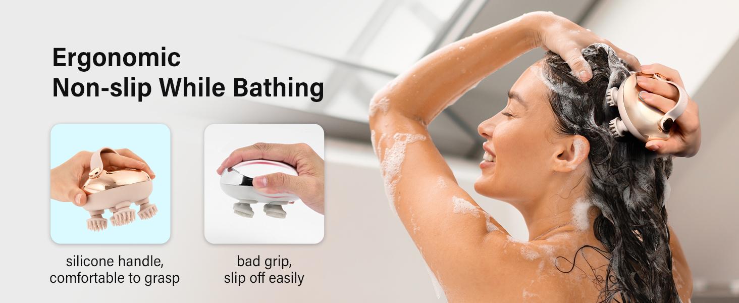 Electric Head Massager Portable Comfort Massager for Stress Relief with 8 Removable Massage Claws Waterproof Rechargeable