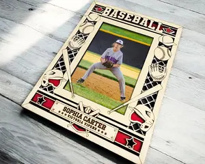 Customizable Baseball & Soccer Icon Frame – Personalized Sports Photo Display