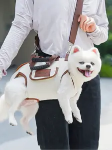 Portable Pet Harness Backpack, Adjustable Shoulder Strap, Detachable Thick Pad, Multi-Functional Design, Ideal for Dogs & Cats