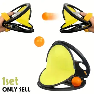 1 set Catch and Throw Ball Set Soft Ball Design Indoor and Outdoor Game Beach, Pool, and Water Toys, includes 1 racket and 2 balls, a great birthday, Easter, and Christmas gift for boys and girls