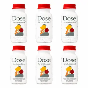 DOSE Cholesterol Support Liquid Wellness Shots 6 Pack, 2 fl oz Each – Heart Health Supplement with CoQ10, Pomegranate, Turmeric Curcumin & Amla – Supports Healthy LDL Levels, Cardiovascular Wellness, Vegan, Zero Sugar Daily Drink