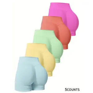 New Spring And Summer Collection for 2025 Features Five Seamless High-Waisted Shaping Sports Shorts. These Shorts Are Designed to Enhance Your Figure And Lift Your Hips, Perfect for Fitness And Outdoor Activities. They Come in Gentle, Fashionable