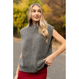 Aldrich Sweater Vest - Soft Mid Weight Knit with Zipper Closure