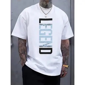3-Pack Save More Money,Men's Short-Sleeve Cotton T-Shirt - Breathable, Lightweight, Minimalist Round Neck Top with LEGEND Vertical Distressed Letter Graphic, Casual Summer Streetwear