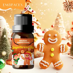 Gingerbread Man Essential Oil, 10ML Merry Christmas Scented Oil Calming Home Fragrance for DIY Soap Making, Candle Crafting, Home Decor & Gifts