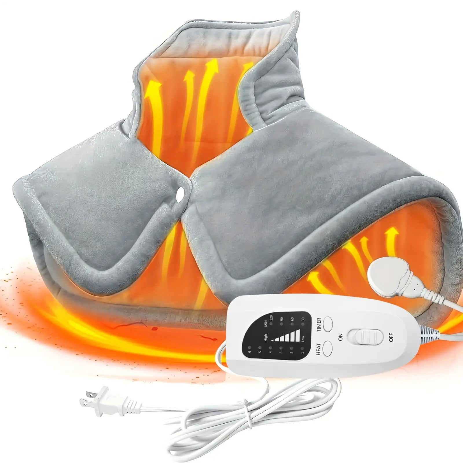 Neck Heating Pad, Graphene Heating Shawl Provides Deep, Soothing Warmth for Neck, Back & Shoulders, Graphene Blanket Shawl, Perfec Gift for women, men