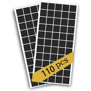 110Pcs Self Adhesive Magnets Squares Flexible Sticky Magnetic Strips Tapes Peel and Sticky Magnet Squares For DIY Crafts, School Art Projects, 4/5" x 4/5" x 0.08"