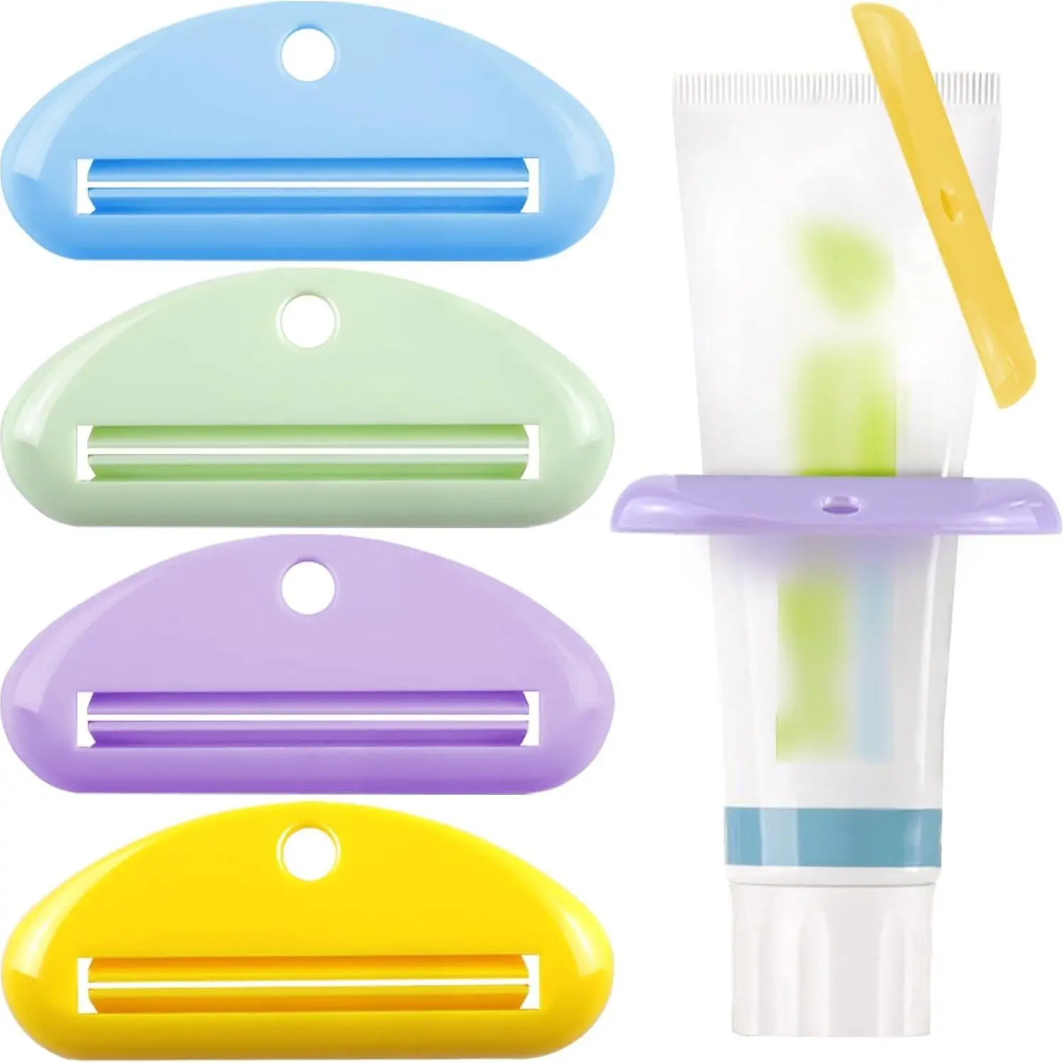 Toothpaste Squeezer, 1 Count Plastic Toothpaste Squeezer, Multi-purpose Squeezer for Toothpaste, Facial Cleanser, Foundation, Hand Cream, and Cosmetics, Oral