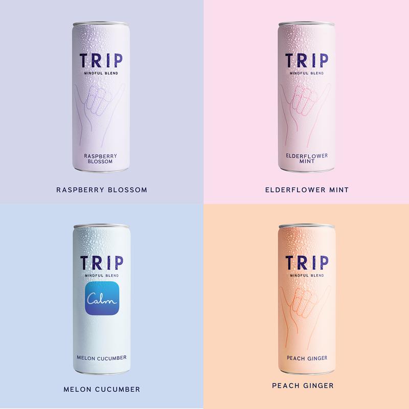 TRIP Variety Pack - Premium Light Botanical Spritzes with Magnesium, Ashwagandha, Lion's Mane & L-Theanine - Low Calorie & Vegan - 12 Oz, Mindful Blends 12 Pack