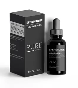 Pure Vitamins Spermidine Liquid Drops 20 mg per Serving | 98% Pure High Potency | 120 mL (4 fl oz) | Vegan, Non-GMO | Made in USA