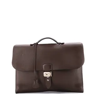 Pre-owned HERMÈS Leather Top Handle Bags Hermes Sac a Depeches Bag Togo 41 by Rebag