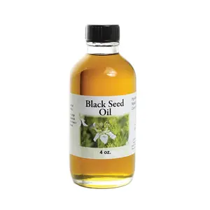 Black Seed Oil Organic 4 oz Pure Natural Product in Clear Bottle with Label