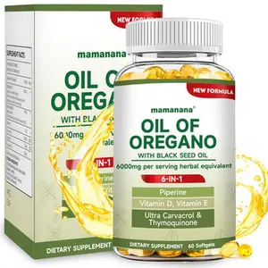 Oil of Oregano With Black Seed Oil 6000mg, 6 in 1 fomula