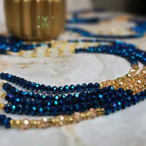 Delphine Crystal Waistbeads with Glow in the Dark Hearts - Assorted Colors and Designs