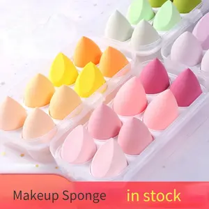 10Pcs Cosmetic Puff Soft Makeup Sponge Foundation Powder Sponge No Box for Women MakeUp Accessories Cosmetic Tool Dry and Wet