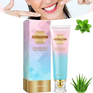 Niacinamide Whitening Toothpaste,Fresh Breath,Remove Tooth Stains,Bright Natural Whitening Toothpaste for Healthy Teeth Bright Natural Whitening Toothpaste for Healthy Teeth 3.53 oz/ 100g push