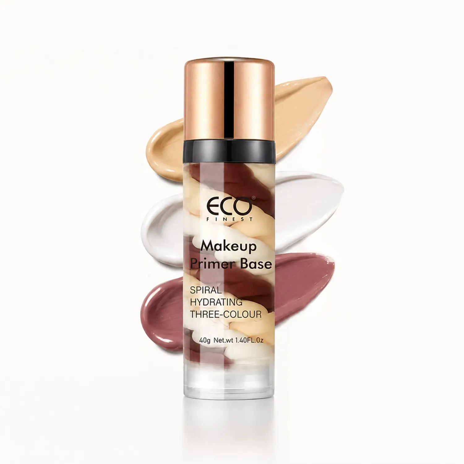 ECO Finest Triple Color Protection Primer Cream - SPF 50 Makeup Base, 3-In-1 Color Corrector, Lightweight Silky Dewy Radiant Hydrator, UV Protector, Oily Skin Controller, Waterproof, Sweatproof, For Daily Makeup Routine, Hydrate, Moisturizing, Dewy Makeup