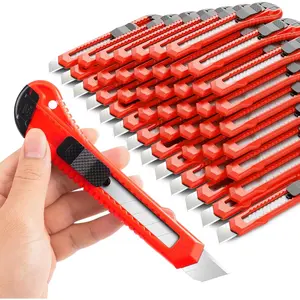 Pack Box Cutter Retractable, mm Box Knife, Utility Knife Retractable with Snap Off Blade, Boxes Cutter Knives for Cardboard, Art, Craft