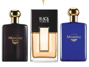 Avon Men's Fragrance Set X3 - Mesmerize Black, Mesmerize Blue & Black Suede 3-Piece Perfume Set for Men