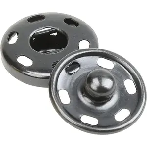 Sew- Snaps,Gunmetal Press Buttons,Pack of 10, 5/8" / 15mm